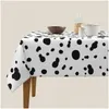 Tischtuch Dalmatian Spot Tischdecke Tierdruck Schutz Modernes Bankett Weihnachtsfeier Design ER Dekoration Drop Lieferung Starthaus G ot3UB