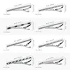 8 PCS TIE CLIPS Set Copper Man Shirt Cufflinks Silver Color Mens Gift Hight Buxury Quality Jewelry Box Lawyer 240408