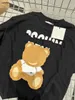 Popular baby T-shirt summer Doll bear pattern print girls Short Sleeve Size 90-130 CM kids designer clothes boys tees child tshirt 24April