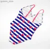 One-Pieces Girls Swimsuit Flamingo Swimming Suit Cute Girl One Piece Bathing Suit Kids Striped Swimwear Children Bathing Suit for Pool Y240412