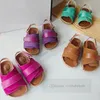 Niños Patchwork Color de gamuza Sandalias de verano Metales para niños Hebilla Cork Cork Zapatos Fashion Niños Niños Non-Slip Beach Sandalias Z7704