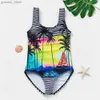 One-Pieces 2-12Y Girls swimwear New Girls swimsuit one piece Children Swimwear Swimsuit for girl Teenager Kids Beachewear-ST9030MIX Y240412