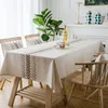 Toalha de mesa engrosse linho algodão Toeira simples de impressão Tampa de estilo japonês lavável