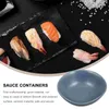 Plates 4 Pcs Mini Ceramic Saucer Containers Exquisite Dipping Bowls Small Plate Condiment Seasoning Dishes