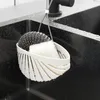 Küche Aufbewahrung einstellbarer Spüle Seife Schwamm Abflussregal Hanges Korbhalter Regal Organizer Duschschale Badezimmerzubehör Zubehör