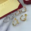 Серьки с серьгами clou для женщин -дизайнерский дизайнер с бриллиантовыми золоты