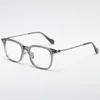 Lunettes de soleil Frames Eyeglasse acétate Frame carrée Men Masunaga Style japonais Ultraliers Ultraliers Classical Vintage Designer Eyeware