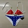 Bikini designer kvinnor badkläder kvinnor badkläder sexig baddräkt badbaddräkt kostymer bikinis mode tryckta mönster pool fester badkläder set storlek s-xl ab21