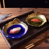 Placas de alta calidad APETIZA DEL RESTAURANTE / SUSHI Snack Plate Creative Gold-Rimmed Ceramic Wortware de cocina de cerámica