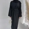 Abbigliamento etnico Eid 2 pezzi sotto abito Abaya con gonna anteriore avvolgente set arabo Nida abiti lunghi per donne musulmane Dubai Islamica