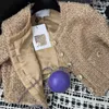 Designer des vestes pour femmes 2024 début de printemps Nouveau Nanyou Cha Temperrament Saltone Small Fragrant Round Coule Single Breasted Woven Tweed Courte