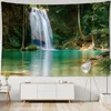 Wandteppiche schöner Wasserfall Wald Haus Kunst gedruckt großer Wandteppich Wand Hanging Hippie Bohemian Room Schlafzimmer Dekor Dekoration