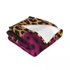 Одеяла леопардовые губы испытывают настоящие роскошные микроволокны дышащие предметы домашнего обихода.