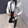 Erkekler Suitler Resmi İnce Takım Düğün Smokin Adam Damat Terazi Blazer Trajes de Hombre Ceket Yelek Pantolon