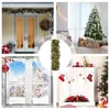 Fleurs décoratives Garlande de Noël avec lumières de 9 pieds Propulsées 2 modes d'éclairage pour le décor de cheminée de manteau