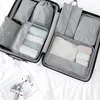 보관 가방 여행 가방 7 피스 슈트 편리한 옥스포드 천 간단한 의류 분류 마감