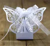 Gift Wrap 10 Pcs Hollow Butterfly Paper Boxes Creative Laser Cutting Wedding Candy Dragee Box Cookie Carton Wrapping Package