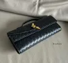 Real Leather Long Clutch Andiamo With Handle Intrecciato Craftsmanship Cow Leather Women Shoulder Bags Purses And Handbags Famous Brand Designer Evening Bag 2559