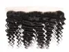 10a Deep Wave Lace frontale sluiting Brazlian Peruaanse Maleisische Indiase Mongools haar diep krullende golf golfoor tot oor 13x4 kant FRO1305300