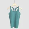 Active Shirts Lemon Ebb Solid Color Basic Ribbed Tank Top Women Summer Sleeveless Streetwear Soft Tee Inbyggd hylla BRAS Sportväst