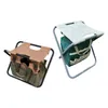 Sacs de rangement tabouret de pliage de jardin avec fourre-tout à outil Camping pour la cour de pelouse