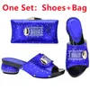 Dress Shoes Green Color African Women And Bag Set Decorated With Rhinestone Italian Matching Italy Shoe