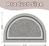 Dywany Half Circle Doormat 19.6'X31.4 '' Niepoślizgowe macie drzwi przednie wejście wewnętrzne Niski profil dywanika do mycia podłogę wejściową