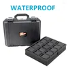 Watch Boxes 6 Grid ABS Plastic Box Safety Case Portable Tool Impact Resistant With Foam For Watches Storage