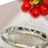 Good Sell Crystal Letter Bangle Designer Bracelets Mens Women Titanium Stainless Steel Bracelet Brand Jewelry Charm Accessory High Quality Anniversary Gift