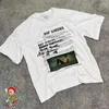 Mens t Shirts Raf Simons Karakter Po Mektup Baskı Kısa Kollu T-Shirt Erkek Kadın Gevşek Hip-Hop Üst tee