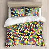 Bettwäsche -Sets moderne minimalistische kleine reine und frische geometrische geometrische gedruckte Kissenbezugs -Quilt -Abdeckung doppelt groß