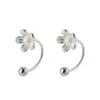 Orecchini per borchie carine 925 Sterling Silver Simple Little Flower Fashion Gioielli e Regalo per feste di orecchini coreano