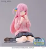 Figuras de brinquedo de ação 8cm bocchi the rock hitori gotoh anime figura kawaii sentado melancoly girl ação figures pvc collection adult modelo de boneca de boneca y240415