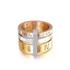 التيتانيوم الفولاذ الفضي خاتم الحب خاتم النساء الذهب المجوهرات للمصمم 18K خواتم الزوجين هدية