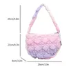 Umhängetaschen gepolsterte Crossbody -Tasche Frauen gesteppte Kordelschneidemachel -Achsel vielseitige Puffy Satchel Fleatd Unterarm