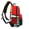 Backpack Piet Mondrian School Bags Casual for Teenager Girls ombro Viagem