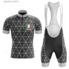 Cycling Jersey Sets Italy Cycling Jersey Short Seve 2023 Team Men Bike Bib Shorts Clothes Maillot Cycling Sets MTB Clothing Ropa Ciclismo Maillot L48