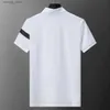 رجال Polos Fashion Man Summer Summer Shirve Polo Shirt رسائل مطرزة على Tops Polos Prosishs Tops L49