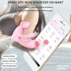 Trådlös Bluetooth -fjärrkontroll App Dildo Wearable Vaginal trosor kanin vibratorer Vuxna kvinnor klitoris Masturbators Sexig leksak