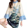 Casual klänningar kinesiska qipao klänning lady sommar 3/4 ärmmode kvinnor cheongsam för födelsedagspresent dag