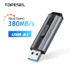 Drives TOPESEL128GB USB 3.1 Flash Drive 380MB/s HighSpeed Retractable Standard USB Thumb Drive with Keychain PlugPlay Jump Drive