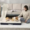 Big Pet Bed Plush Memory Foam Dog Bed for Large Dog Removable Washable Dog Mattress Pet Mat Nonslip Egg Kennel Pad Cat Sofa 240410