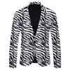 Giacca per leisure di hoo maschile a pois stampicata per il tempo libero Blazer Slimfitting 240407