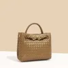 Hot Sale Personalized Large Capacity Handbag Temperament Simple Hand-woven Practical All-match Shoulder Bag