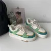 Scarpe casual Sports Stiotto rotondo verde con la consapevolezza spessa per donne alla moda e confortevole femminile