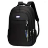 Backpack College Student School Men Laptop 15.6 Inch Nylon Black Large Capacity Casual Bag