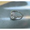 1,5CT Овальные ювелирные изделия из бриллиантовых украшений Moissanite для женщин с сертификатом тестирования модные серстные серьги кольцо набор свадебных подарков для девочки