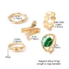 Nya diamantögonkombination Joint Green Snake 5-delvis uppsättning ring