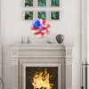 Decoratieve bloemen 4 juli krans patriottische rood witte en blauwe decoratie 2024 buiten ingang front veranda decor onafhankelijkheid dag