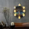 Soportes de velas 1 por ciento soporte rústico redondo para pared de madera colgando candlestick exhibición decorativa estantes decoración del hogar